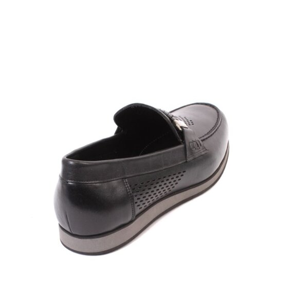 ROBERTO SERPENTINI 756a Black Leather Moccasins Loafers Shoes main image 7